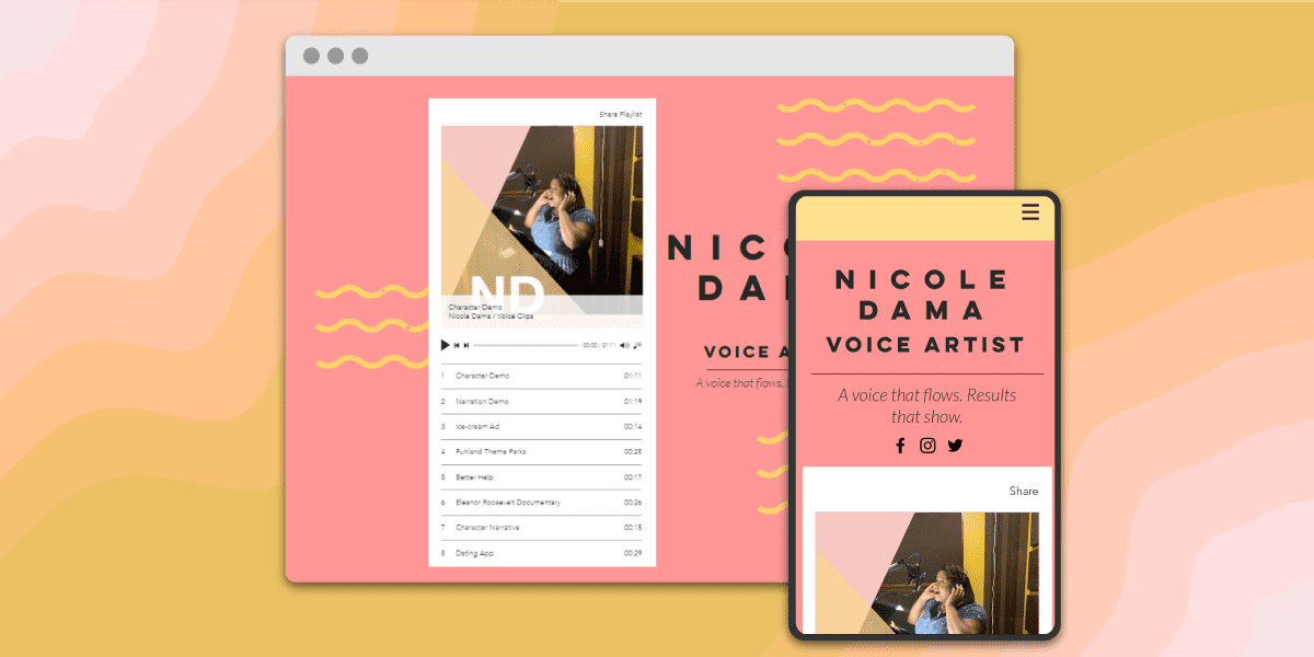 Impactful Website Design and Brand Consulting for Voice Actor
