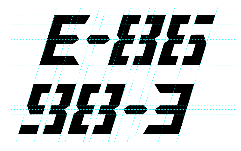 digitized logo with gridlines, Footwear Technical Illustration