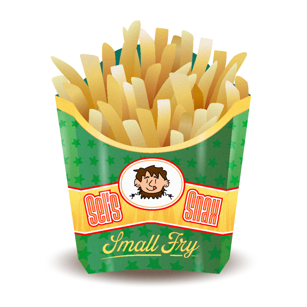 French fries illustration, brand design services