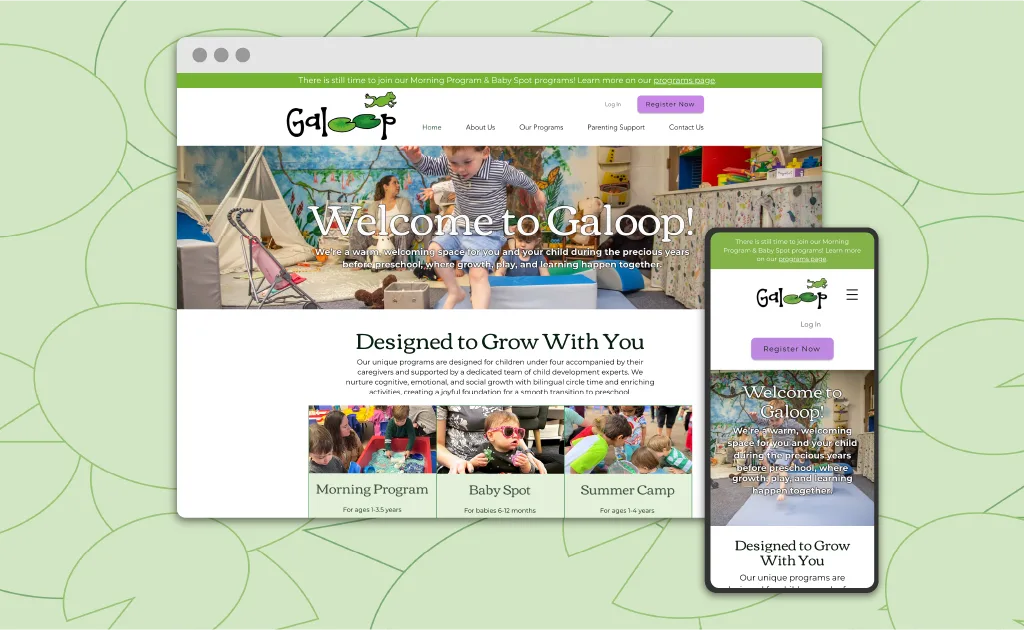 Galoop wix website design