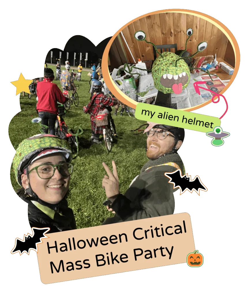 critical mass Halloween bike ride