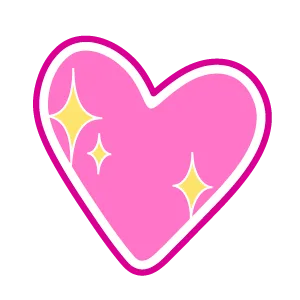 sparkle heart sticker